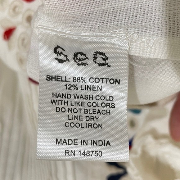 NWT Sea New York Embroidered Women's Flutter Sleeve Top, XS - Picture 14 of 15